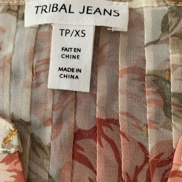 Tribal Floral Blouse in Pink and Cream - Picture 3 of 10